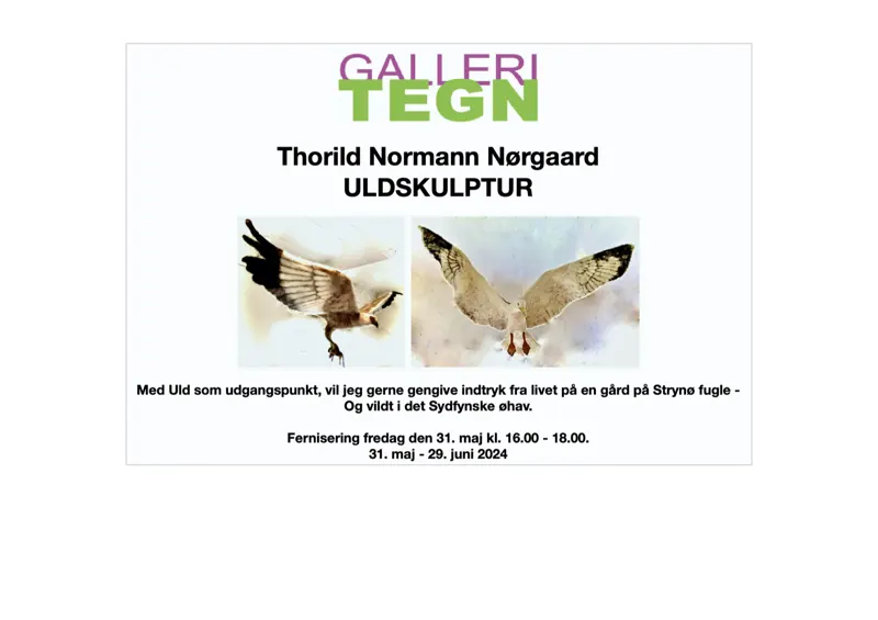 Exhibition poster for Uldskulptur by Thorild Normann Nørgaard