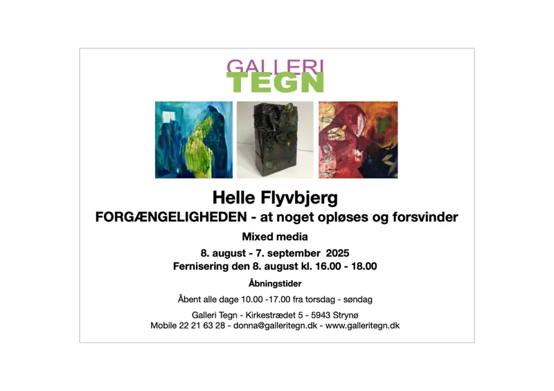 Exhibition poster for Forgængeligheden by Helle Flyvbjerg